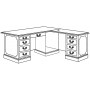 High Point Furniture 66" Left Pedestal Desk TR_3045ALH
