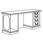 High Point Furniture 72 x 24" Right Pedestal Credenza TR_3076R