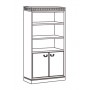 High Point Furniture 77" Two Door Traditional Bookcase TR_762D
