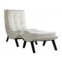 Ave Six TSN51-W32 Tustin Lounge Chair and Ottoman Set with White