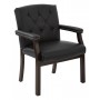 Officestar TV233-3 Traditional Visitors Chair with Padded Arms in Black