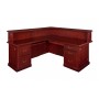 Regency TVRDL7236MH Prestige 72" x 36" Double Pedestal Left Reception Desk in Mahogany