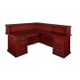 Regency TVRDR7236MH Prestige 72" x 36" Double Pedestal Right Reception Desk in Mahogany