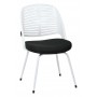 Ave Six TYL26G-W3 Tyler Visitor Chair with White Frame in Black