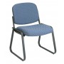 Office Star V4420-78 Deluxe Sled Base Armless Chair with Designer Plastic Shell in Cadet