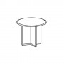High Point Furniture 42 inch X-Base Round Conference Table V_TR42X