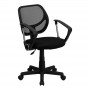 Flash Furniture Mid-Back Black Mesh Task Chair and Computer Chair with Arms WA-3074-BK-A-GG