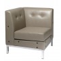 Ave Six Wall Street Corner Chair in Smoke Faux Leather WST51C-U22