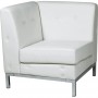 Office Star Wall Street Corner Chair White Faux Leather WST51C-W32