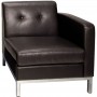Office Star Wall Street Arm Chair RAF Espresso Faux Leather WST51RF-E34