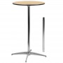 Flash Furniture 24'' Round Wood Cocktail Table with 30'' and 42'' Columns XA-24-COTA-GG