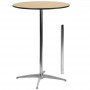 Flash Furniture 30'' Round Wood Cocktail Table with 30'' and 42'' Columns XA-30-COTA-GG