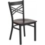 Flash Furniture XU-6FOBXBK-WALW-GG Restaurant Chair in Black Walnut