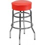 Flash Furniture XU-D-100-RED-GG Metal Restaurant Bar Stool in Red