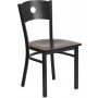 Flash Furniture XU-DG-60119-CIR-WALW-GG Restaurant Chair in Black Walnut