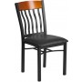 Flash Furniture XU-DG-60618-CHY-BLKV-GG Wood Restaurant Chair in Cherry