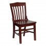 Flash Furniture Hercules Series Mahogany Finished School House Back Wooden Restaurant Chair XU-DG-W0006-MAH-GG
