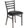 Flash Furniture XU-DG694BLAD-CLR-BLKV-GG Clear Metal Restaurant Chair in Black Clear