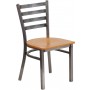 Flash Furniture XU-DG694BLAD-CLR-NATW-GG Clear Metal Restaurant Chair in Clear Natural