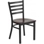 Flash Furniture XU-DG694BLAD-WALW-GG Restaurant Chair in Black Walnut