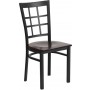 Flash Furniture XU-DG6Q3BWIN-WALW-GG Restaurant Chair in Black Walnut