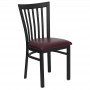 Flash Furniture Hercules Series Black School House Back Metal Restaurant Chair with Burgundy Vinyl Seat XU-DG6Q4BSCH-BURV-GG