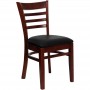 Flash Furniture Hercules Series Cherry Finished Ladder Back Wooden Restaurant Chair XU-DGW0005LAD-CHY-GG