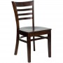 Flash Furniture Hercules Series Walnut Finished Ladder Back Wooden Restaurant Chair XU-DGW0005LAD-WAL-GG