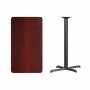 Flash Furniture XU-MAHTB-2442-T2230B-GG 42" Rectangular Mahogany Laminate Table Top with 30" Bar Height Table Base