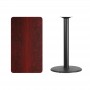 Flash Furniture XU-MAHTB-2442-TR24B-GG 42" Rectangular Mahogany Laminate Table Top with 24" Bar Height Table Base