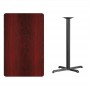 Flash Furniture XU-MAHTB-3048-T2230B-GG 48" Rectangular Mahogany Laminate Table Top with Base
