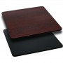 Flash Furniture 24'' Square Table Top with Black or Mahogany Reversible Laminate Top XU-MBT-2424-GG