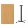 Flash Furniture XU-NATTB-3048-T2230B-GG 48" Rectangular Natural Laminate Table Top with Base