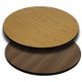 Flash Furniture 24'' Round Table Top with Natural or Walnut Reversible Laminate Top XU-RD-24-WNT-GG