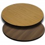 Flash Furniture 30'' Round Table Top with Natural or Walnut Reversible Laminate Top XU-RD-30-WNT-GG