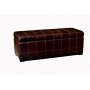 Wholesale Interiors Full Leather Ottoman Dark Brown Y-105-001-dark brown