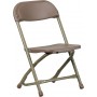 Flash Furniture Kids Brown Plastic Folding Chair Y-KID-BN-GG