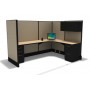 6x8 Electrified Office Cluster Cubicle Workstation