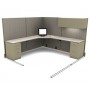 8x8 Electrified Office Cubicle Cluster Workstation