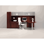 Jasper Vision L Shape Office Desk with Closed Hutch and Storage Wardrobe