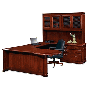 Kimball Presiident Traditional Veneer Desk Workstation