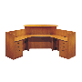 Jasper Swirve Transitional Veneer Corner Reception Desk Workstation
