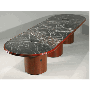 Arnold Veneer Granite/Marble Racetrack Conference Table