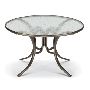 Telescope Casual 48" Round Glass Dining Table, Outdoor 42" Round Telescope Casual 277 Table
