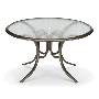 Telescope Casual 56" Round Glass Dining Table, Outdoor Telescope Casual 280 Table