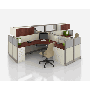 Nvision 4, Four Person Office Workstation Cubicle