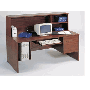 Home Office Furniture Computer Desk, Overhead Shelves, Pedetals