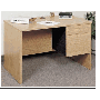 Office Desk, Single Pedestal Desk, Locking Pedestal