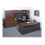 Office Furniture Work Desk, Extended Corner Desk with Hutch and Storage Cabinet