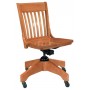 Mid Back Wood Chair Traditional Armless Chair